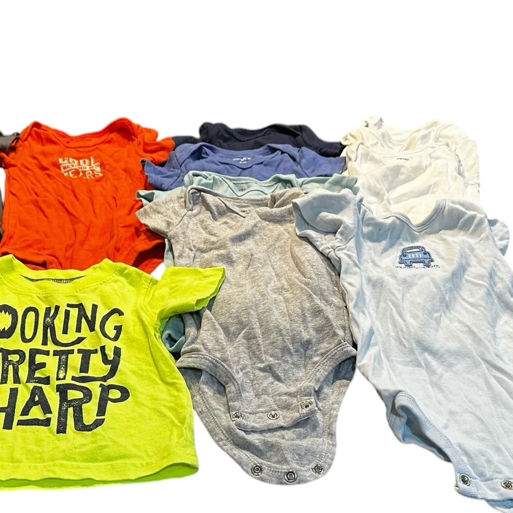 Carter’s baby under shirt with‎ snaps 6 month BUNDLE OF 12 items